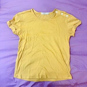 Rag & Bone Yellow Knit T-Shirt